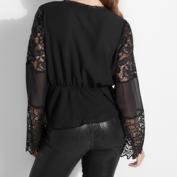 Guess Anjali Lace Trim Top - Picture 3 of 8
